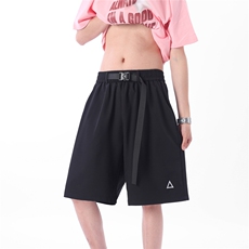 A429-YK189-特P25夏季透气冰丝速干卡扣腰带印花短裤，男装牛仔裤，电商A429