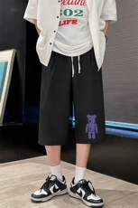 QK72242-P25冰丝七分裤男大码速干短裤男五分裤港风，男装休闲裤，电商A040