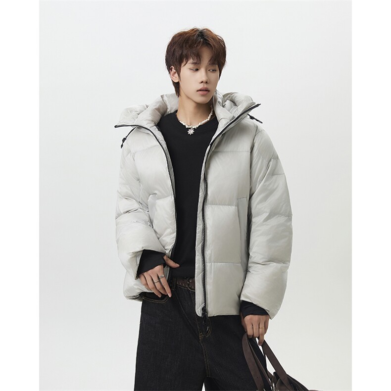 新标90白鸭绒羽绒服男连帽保暖防寒冲锋衣外套YR88-特180,男装夹克,电商B289