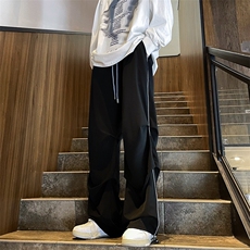 山系速干降落伞裤男2023秋季潮牌设计感阔腿工装长裤K7317-P34，男装休闲裤，星座512-3