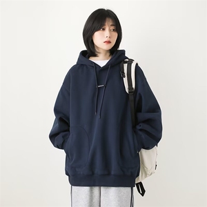 W43-P47 美式复古连帽卫衣男女春季新款休闲宽松套头帽衫外套图片