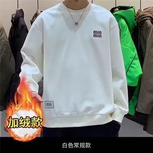 1506-1/WWJ41821/P39印花秋冬卫衣男韩版新款圆领上衣港风潮流图片