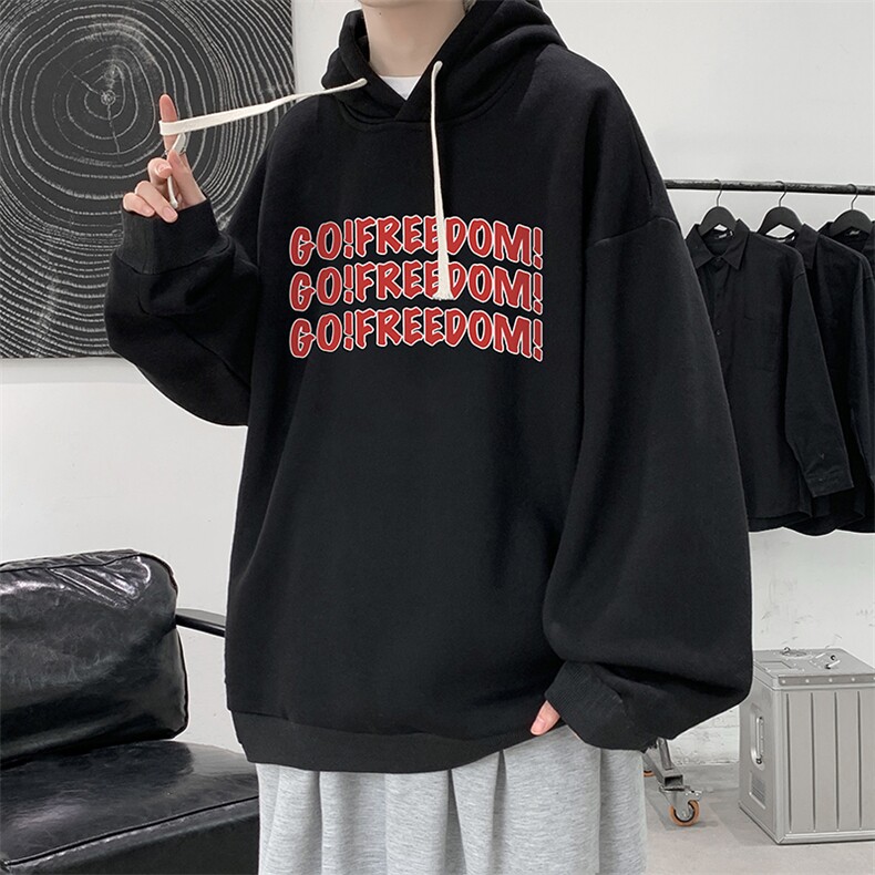 纯棉连帽卫衣男大码运动帽衫宽松薄WY2338-P35加绒款-P40,男装卫衣,电商A040