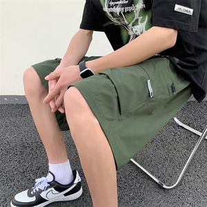 港风小牛津休闲裤高街五分裤宽松直通短裤DK305 P32图片