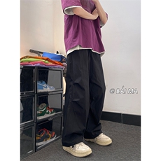 潮美式工装裤宽松直筒显瘦阔腿冲锋裤伞兵裤潮XZ211-1-K2333-P55，男装工装外套，星座211-1