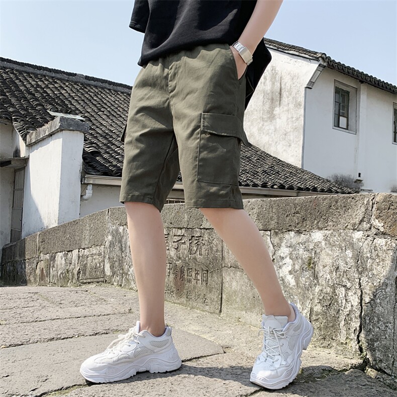 工装休闲短裤男潮牌潮流五分裤夏季中裤宽松薄款运动马裤S503,男装休闲裤,星座509