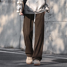 2025年秋冬新款港风灯芯绒裤子男裤直筒休闲裤宽松百搭男961-P43，男装休闲裤，星座1006-1
