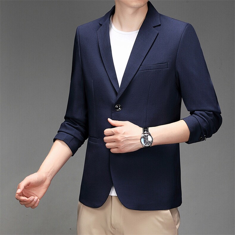 春秋新款中年男士休闲西服上衣中年西装爸爸薄款外套,男装西服,钱塘6003（原4033）