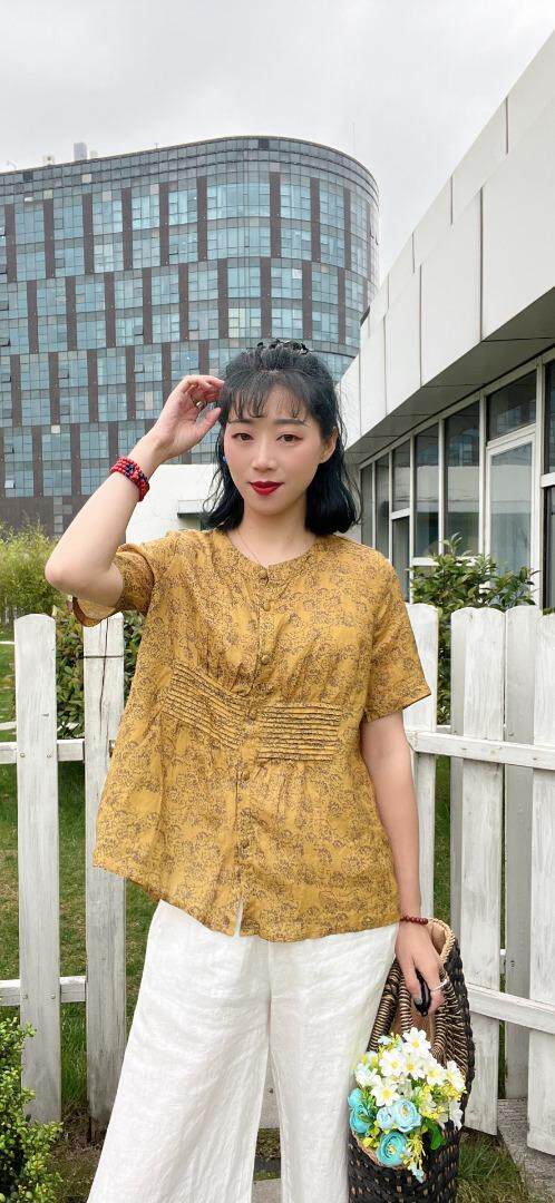 纯苎连衣裙小衫裤子裙子衬衣 时尚风 风淑女风休闲风，女装连衣裙，川哲