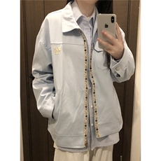 美式复古高级感织带拼接设计棒球服2025秋季新款宽松休闲夹克开衫，男装夹克，星座601-1