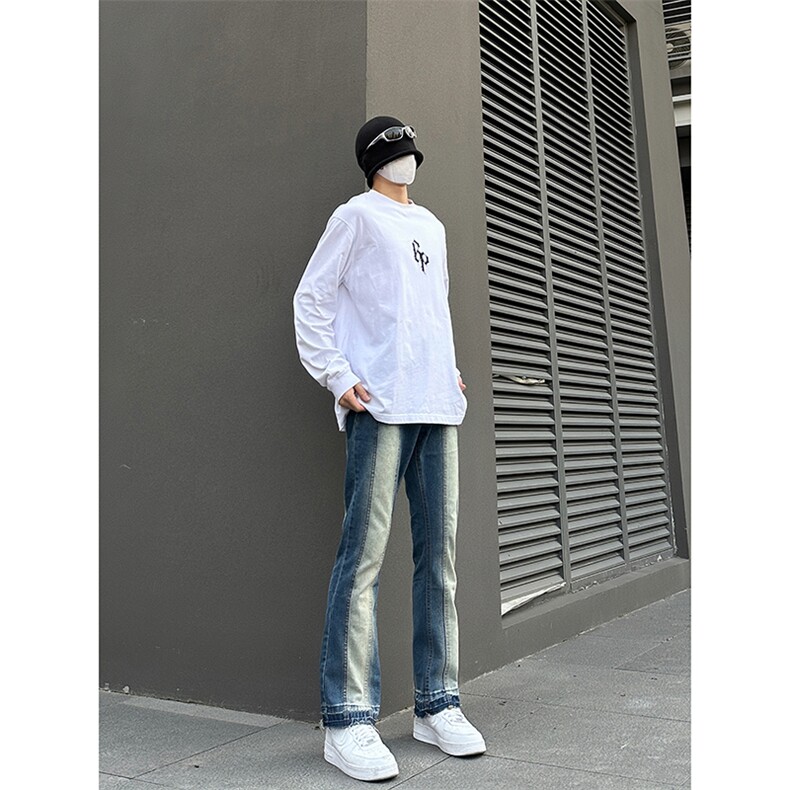 B221 美式ins高街暗黑小众毛边修身小脚牛仔裤 LK23020-P60 控78图片