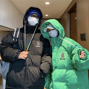 情侣装冬装 小熊加厚宽松连帽面包服棉衣外套情侣装棉服G1033P128图片