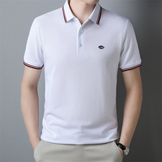 潮流男士短袖POLO衫薄款纯色翻领短袖T恤男夏装上衣XY8871-P75，男装T恤，星座1105-3