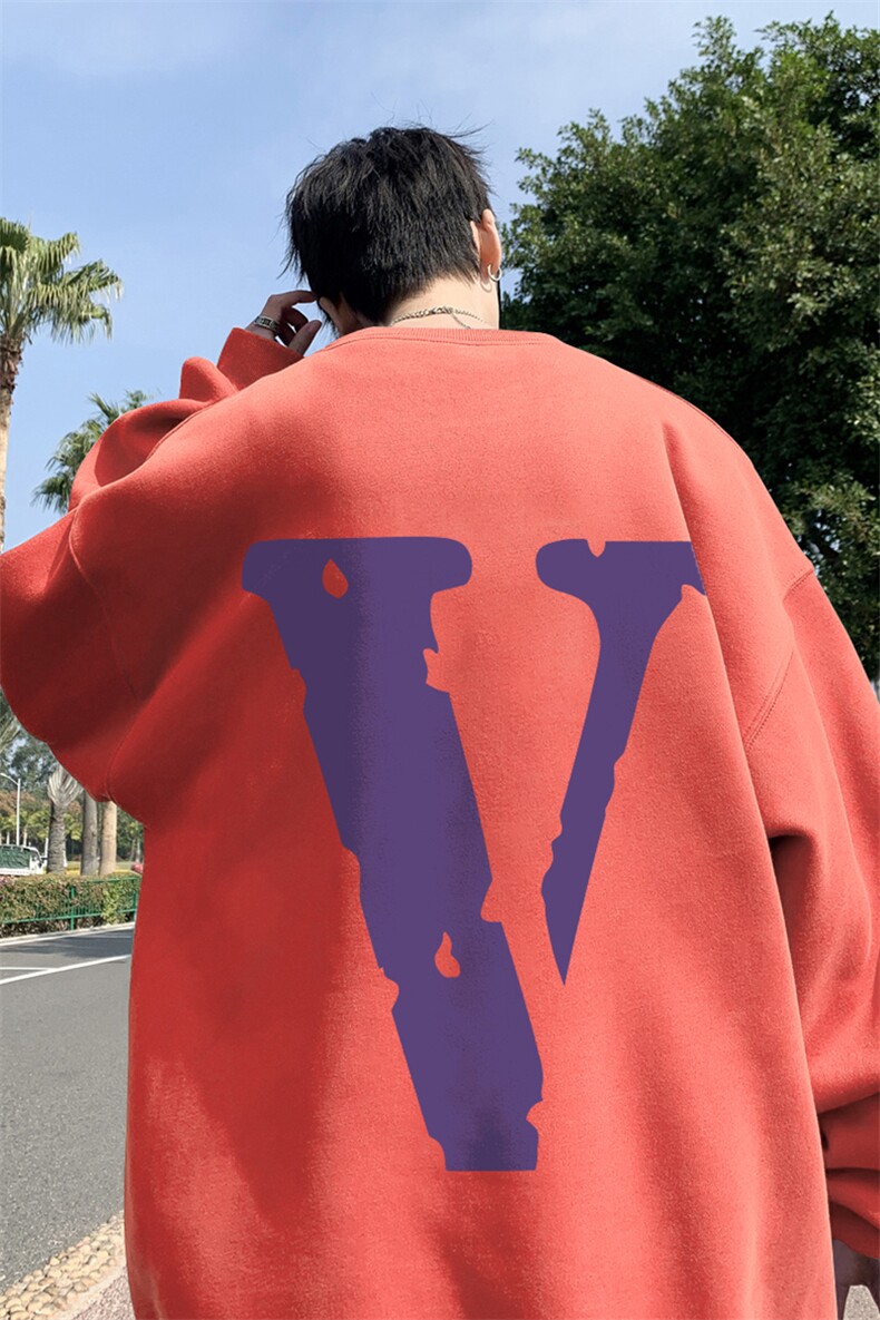 重磅宽松大码港风紫v印花圆领卫衣WY71-特p30（抖音不可售）,男装卫衣,星座508（原C305）