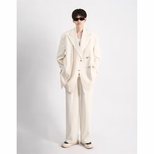 暗黑小众ins金属纽扣设计垫肩西服外套 带垫肩 WF71 P75图片