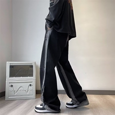 复古渐变扎染工装牛仔裤男美式街头嘻哈痞帅阔腿裤休闲裤-CK993，男装牛仔裤，星座601-2
