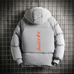 MY16006-P100 加厚加绒连帽衣男大码服男面包服男 网格挂拍图片