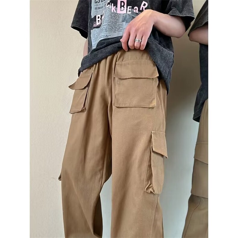 机能多口袋裤子男潮牌ins宽松束脚工装裤日系夏季KA790-P45,男装休闲裤,星座1109-3