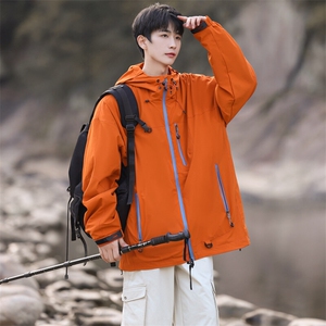 新款现货户外夹克男连帽防水冲锋衣外套DSA157B-J2512-特P80图片