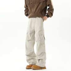 工装裤男春季2025新款美式复古多口袋潮牌百搭宽松休闲J39/P56，男装休闲裤，星座506