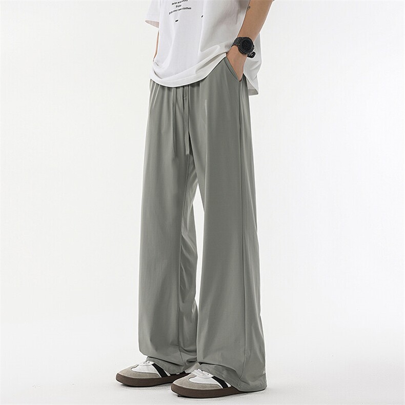 轻薄透气高弹力户外速干冰皮裤男女同款面膜冰丝裤K08P40，男装皮裤，电商A073