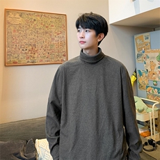 神！！8XL-M打底衫男秋冬德绒高领T恤特大码长袖TBG1102P35控55，男装T恤，电商D206-1