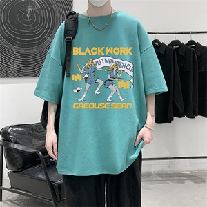 纯棉短袖t恤男大码半袖打底衫宽松体恤衫 DX17304-P20 大皂风图片