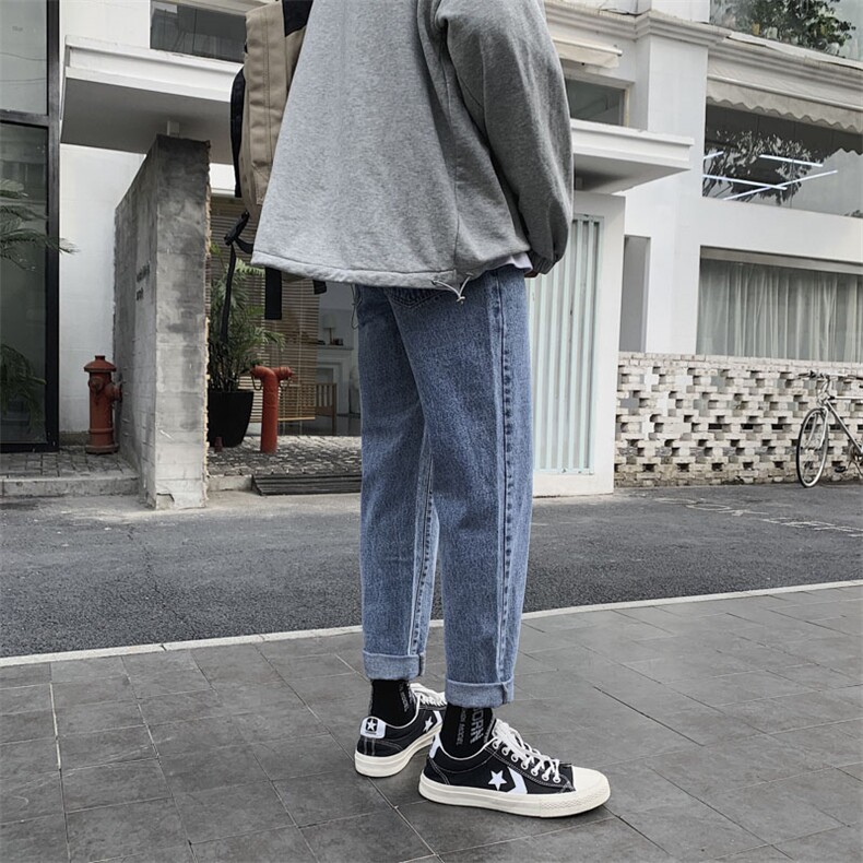 2021春款港风男装九分牛仔裤N,男装牛仔裤,星座1013-1