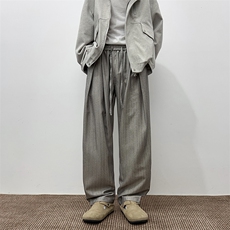 宽松休闲裤男韩版潮流百搭裤子坠感阔腿拖地长裤K8670-P48，男装休闲裤，星座308B-2