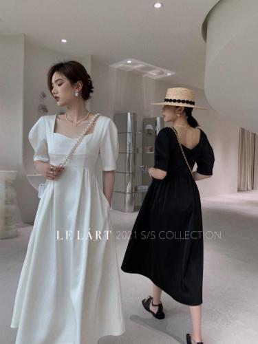 LELáRT夏季泡泡袖连衣裙,女装连衣裙,LE LART