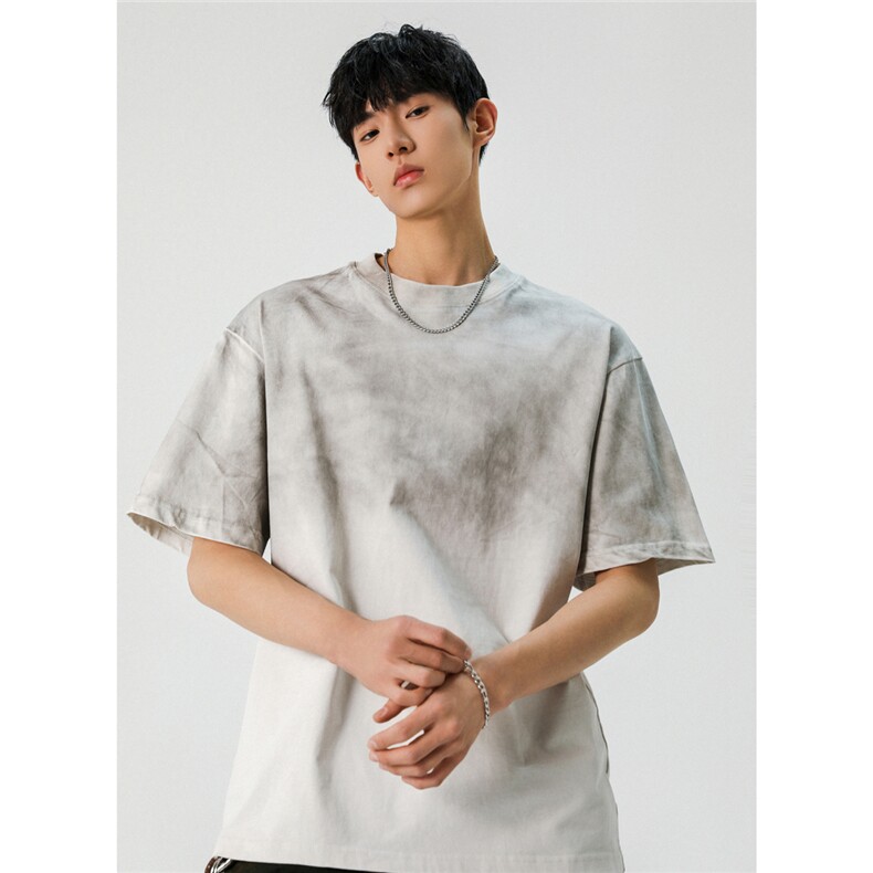 2026新款潮牌短袖宽松韩版扎染工艺T恤T7020/P4878，男装T恤，星座202