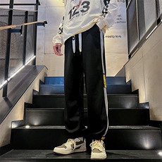 K015P45内景楼梯2024秋季新款华夫格卫裤百搭运动束脚休闲裤，男装休闲裤，电商A026-1