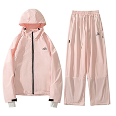 冬新防水拉链魔术贴男女防风保暖滑雪服套装M34+K1076J加绒-P225，男装休闲套装，电商A001-1
