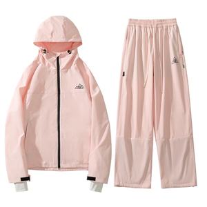冬新防水拉链魔术贴男女防风保暖滑雪服套装M34+K1076J加绒-P225图片