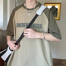 C310-P282024夏季新款圆领短袖T恤男潮牌休闲五分袖上衣现货，男装T恤，星座512-6