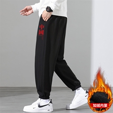 外贸跨境货源现货主推2025秋冬加绒新款男士印花休闲裤JR911-P20，男装卫衣，星座1816-2（原1210–2）