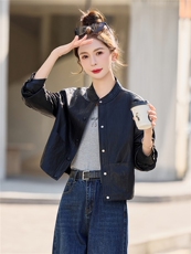 【春季女装新款】2026大量现货夏秋款时尚大方百搭短款皮衣外套，女装皮衣，缘衣格