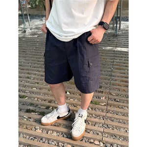 CP1201-P39 休闲口袋工装短裤男生夏季2025新款宽松简约五分裤图片