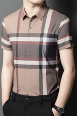BGW-Q9868男士夏季新款短袖衬衣百搭青年休闲衬衫修身免烫，男装衬衫，电商B360