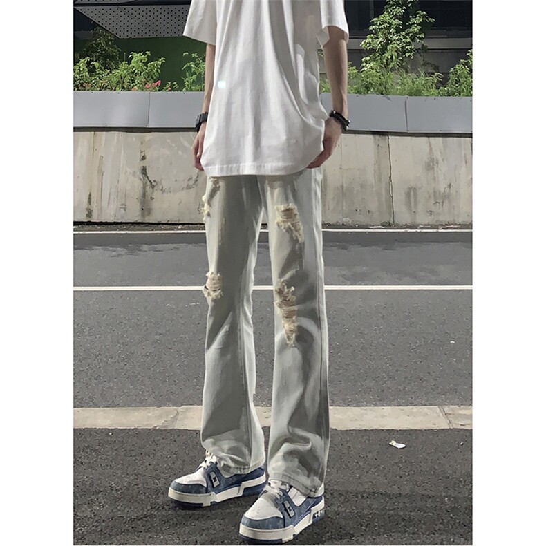 夏季美式高街ins小众破洞牛仔裤货号K755P6578,男装牛仔裤,电商A063