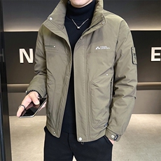 纯色无帽立领羽绒服休闲百搭上衣外套男A329-YR8802-P185，男装羽绒服，电商A329
