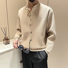 秋冬简约圆领针织毛衣男时尚休闲外套假两件开衫M886，男装针织衫/毛衣，星座1116A-2（原606A-1）