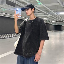 夏季潮流百搭上衣港风ins高街宽松T恤潮牌短袖T恤男T1197-P28，男装T恤，星座512-2