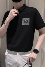 黑色2022精神小伙修身polo衫男士短袖T恤PL505-P48控价68，男装Polo衫，电商A108