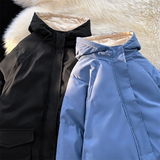 冬季中长款男士棉衣连帽休闲加厚棉服潮流棉袄子A266-WMY2112-P85，男装棉衣，电商A266