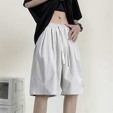 夏季新款外穿休闲宽松透气冰丝薄款篮球运动五分裤DK530特批22，男装休闲裤，星座718-1