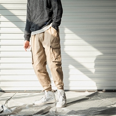 加绒潮流百搭2021休闲工装大口袋九分裤1289特批40加绒50，男装休闲裤，星座718-1