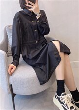 中长款连衣裙，女装连衣裙，江南俏之羽