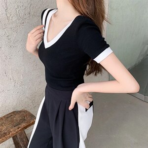 夏季新款修身显瘦上衣图片