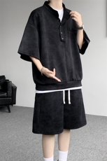 可拆开卖！立领POLO衫短袖t恤套装男生休闲运动青少年搭配帅气夏，男装T恤，电商B312